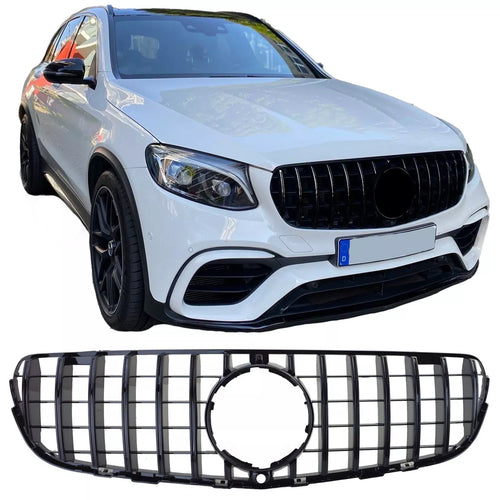 Griglia radiatore sportiva nera lucida, per Mercedes GLC X253 SUV 15-19