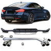 Diffusore posteriore lucido + terminale look per BMW F32 F33 F36 425 428 430