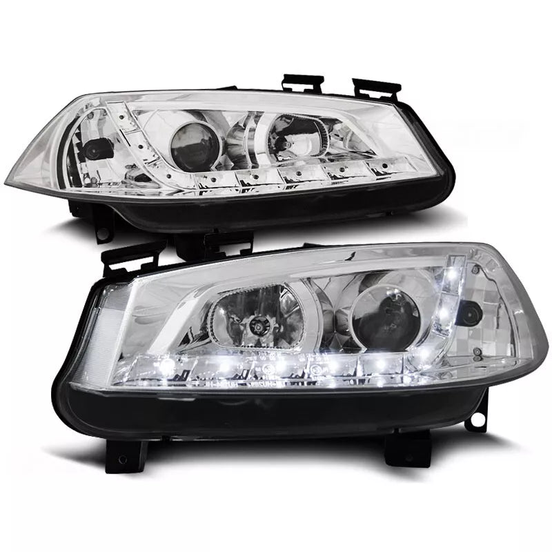 Fari Guida diurna LED Cromati per Renault Megane 2 02-05