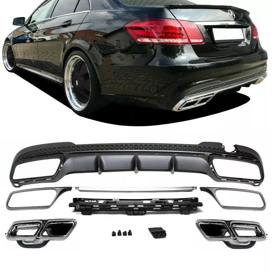 Diffusore mascherine scarico + listelli per convers. Mercedes W212 E63 AMG