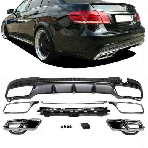 Diffusore mascherine scarico + listelli per convers. Mercedes W212 E63 AMG