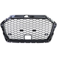 Griglia radiatore sportiva a nido d'ape nera lucida per Audi A3 8V 16-20 + ACC