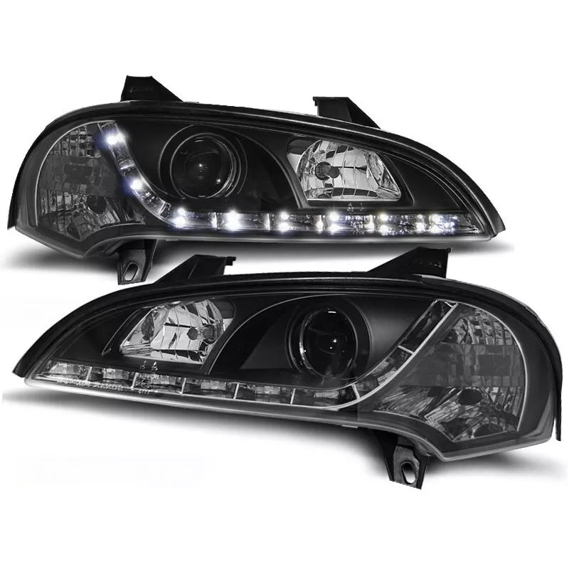 Fari LED luce diurna per Opel Tigra A 1994-2000 in Nero