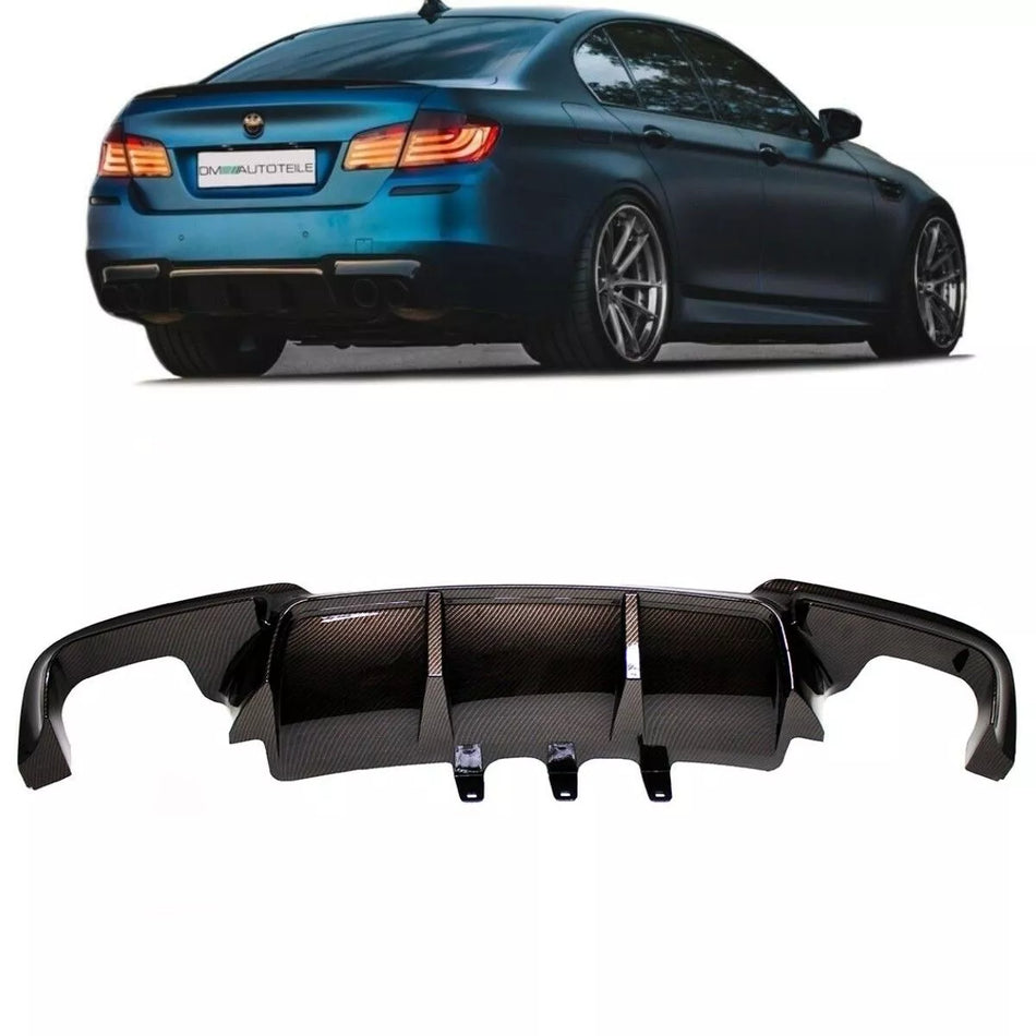 Diffusore oro carbonio Lucido 4 tubi per convers. BMW F10 F11 M5 prestazioni