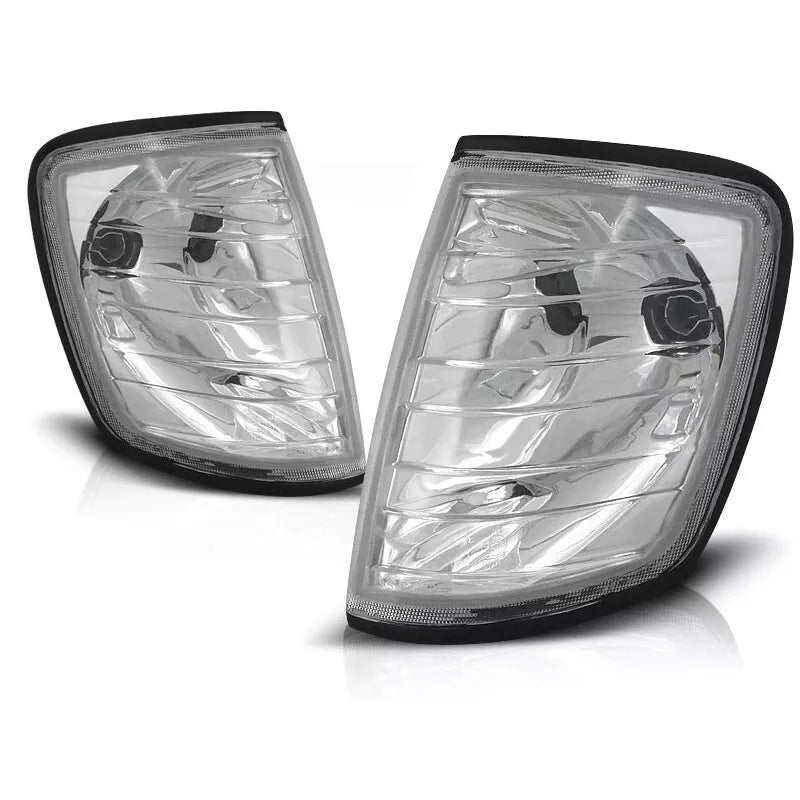 Set frecce anteriori vetro cromato per Mercedes Benz Classe E W124 dall'85-95