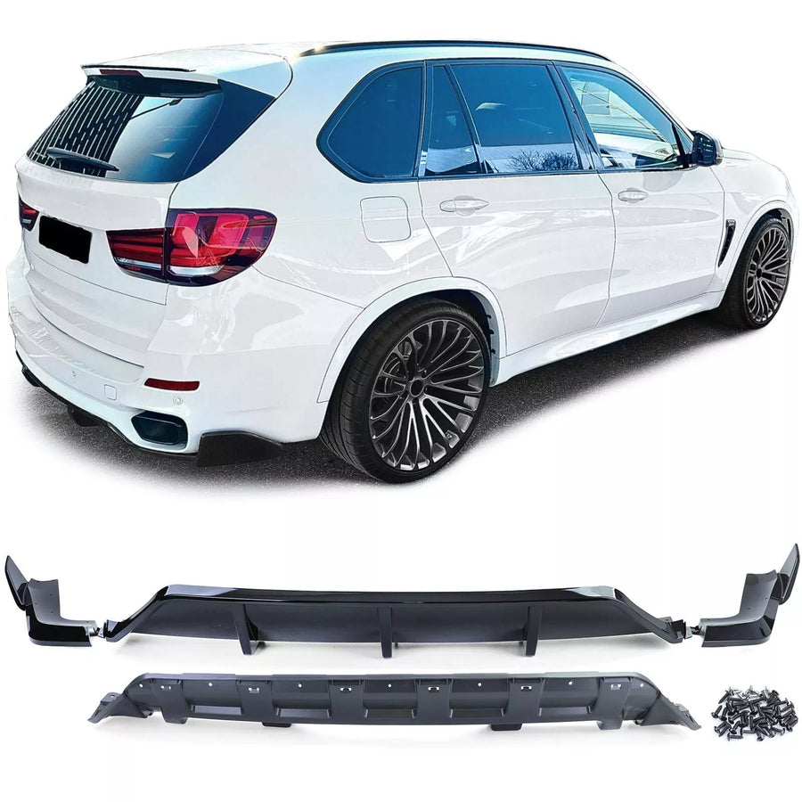 Diffusore posteriore effetto performance nero lucido per BMW X5 F15 13-18