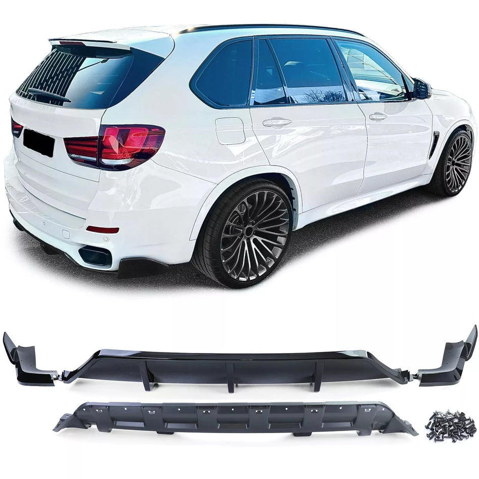 Diffusore posteriore effetto performance nero lucido per BMW X5 F15 13-18