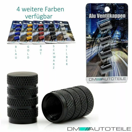 Set 4 tappi valvole alluminio alluminio Nero anodizzato valvola auto bici – vista 3