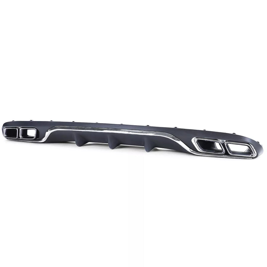 Diffusore posteriore + terminali cromati, per Mercedes Classe E W213 senza AMG