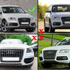 Griglie FENDINEBBIA RSQ5 Look per AUDI Q5 SUV 8R Restyle (2012-2016) NERO CROMO