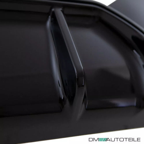 Diffusore Nero Lucido 2 tubi sinistro per BMW Serie 1 F20 F21 LCI