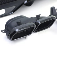 Diffusore Posteriore Sport + Doppi Terminali Neri per Mercedes GLE W166 15-18