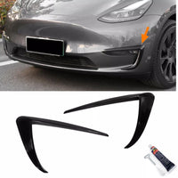 Spoiler bordi fendinebbia nero lucido adatto per Tesla Model 3