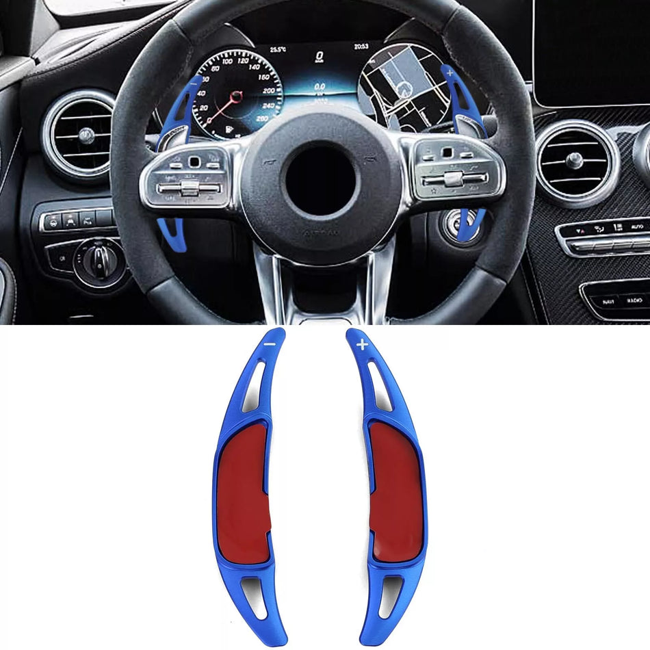 Palette Cambio Alluminio Blu per Mercedes AMG S63 S65 E43 E53 E63 W213