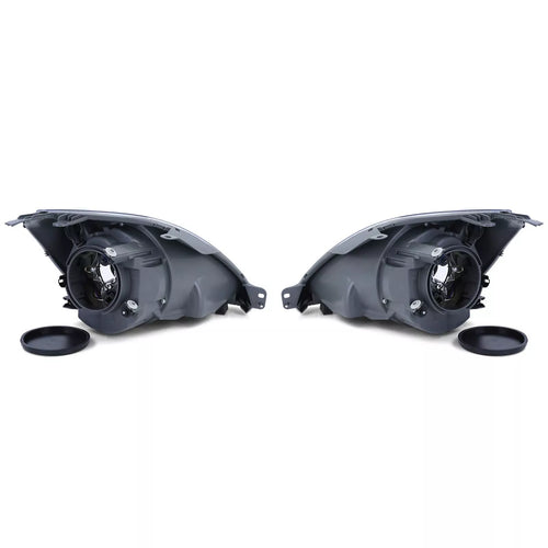 Coppia fari H4 neri + motore, per Ford Fiesta JH JD 05-07