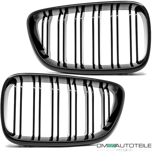 Set Griglia doppia barra Nero per BMW Serie 2 F22 F23 anche M235 240 M2