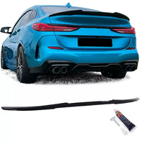 Spoiler posteriore Ducktail nero lucido per Serie 2 BMW F44 Gran Coupe dal 2020