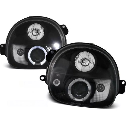 Fari Angel Eyes LED Nero per Renault Twingo 1993 al 1998