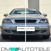 SET FARI OPEL ASTRA G dx sinistro vetro Nero 97-04 +H7