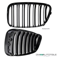 Griglia doppia barra nera BRILLANTE per BMW Serie 5 F07 GT 08-17