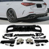 Diffusore + Terminali di Scarico (CROMO) per Mercedes W206 S206