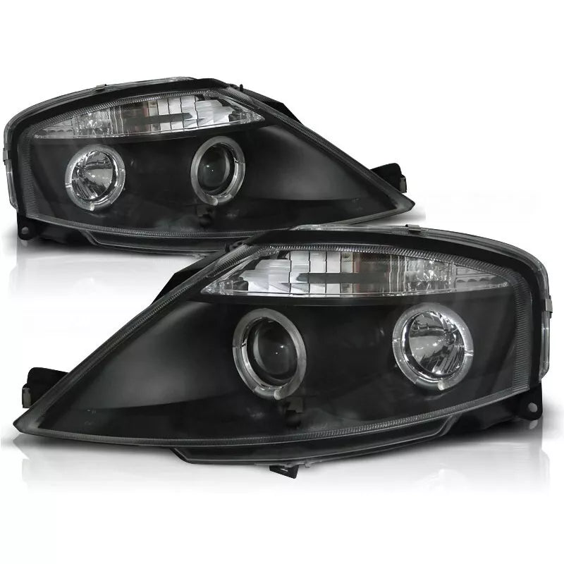 Fari Angel Eyes led Nero per Citroen C3 2002 al 2009