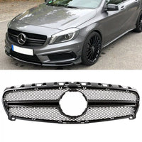 Griglia nera lucida per Mercedes Classe A W176 13-15 non AMG 45