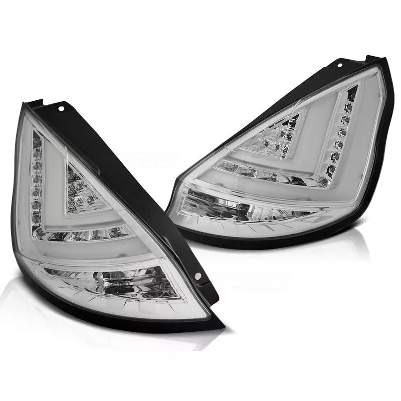 Fanali Posteriori LED Upgrade per Ford Fiesta MK7 2012-2016 in Cromo