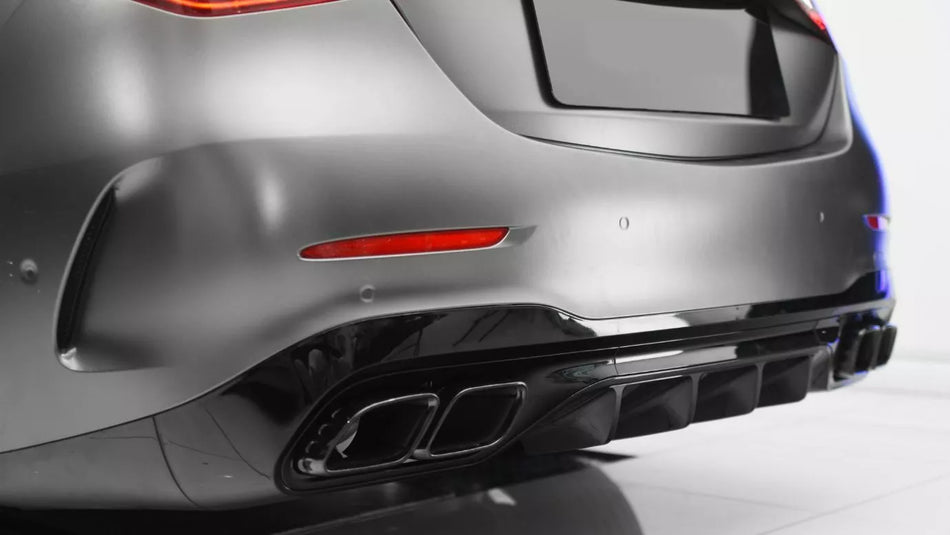 Diffusore + Terminali di Scarico (NERO) per Mercedes W206 S206