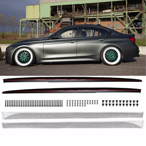 Modanature soglia Nero Lucido + pellicola per BMW F30 F31