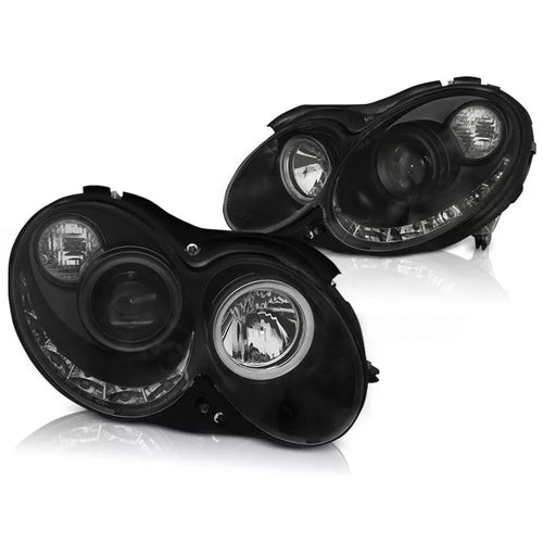 Fari LED Luce diurna per Mercedes CLK W209 2003-2010 Nero