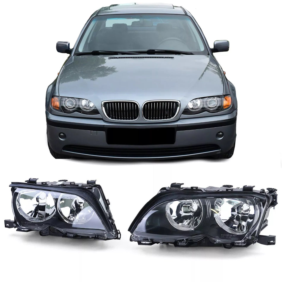 Set fari H7 incl. attuatori adatti per BMW Serie 3 E46 berlina Touring 01-05