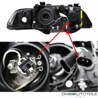 Angel Eyes Faro allo xeno RE + LI per E39 D2S H7 + bruciatore frecce bianco