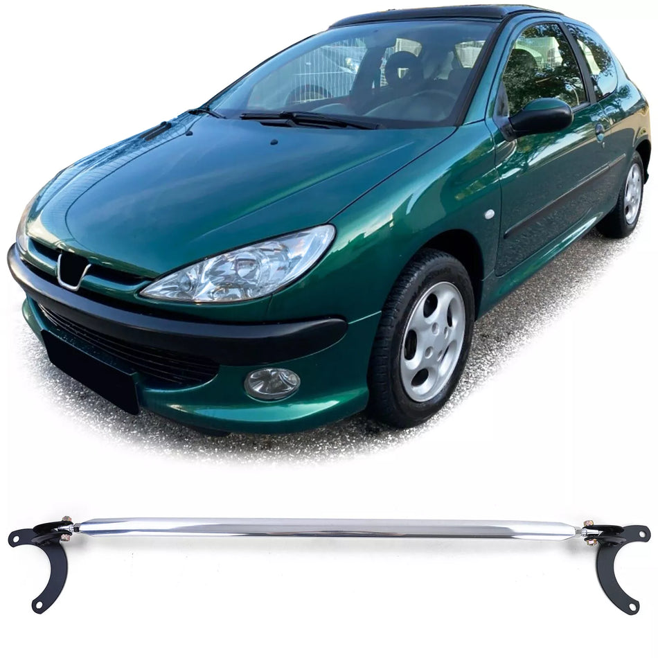 Barra cupola anteriore alluminio 3pezzi regolabile Peugeot 206 + CC SW 98-08