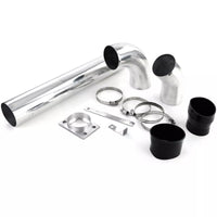 Kit tubi aspirazione power alluminio lucido universale per filtro aria sportivo
