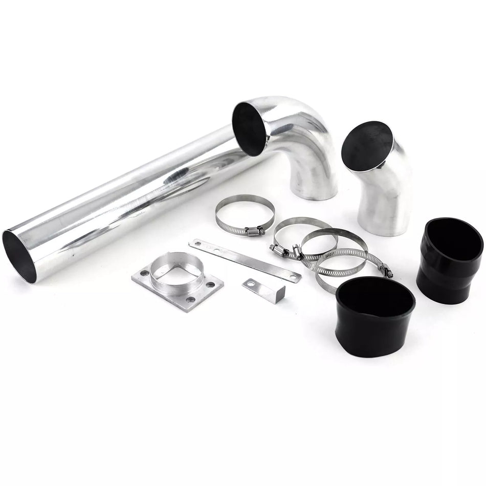 Kit tubi aspirazione power alluminio lucido universale per filtro aria sportivo