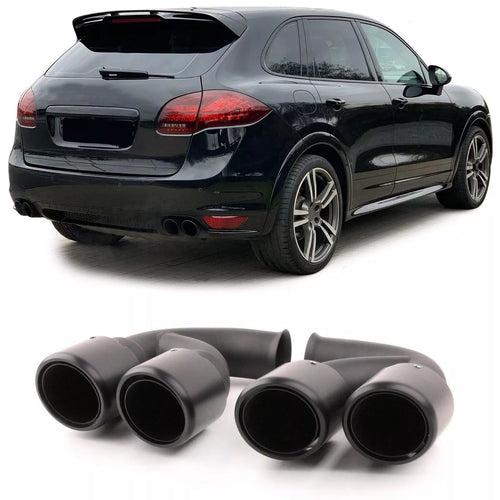 terminali Sportivi Acciaio Inox Nero, per Porsche Cayenne V8 GTS Turbo S 10-14