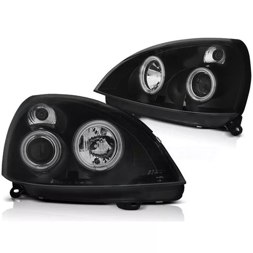 Fari CCFL Angel Eyes per Renault Clio 2 2001-2005 neri