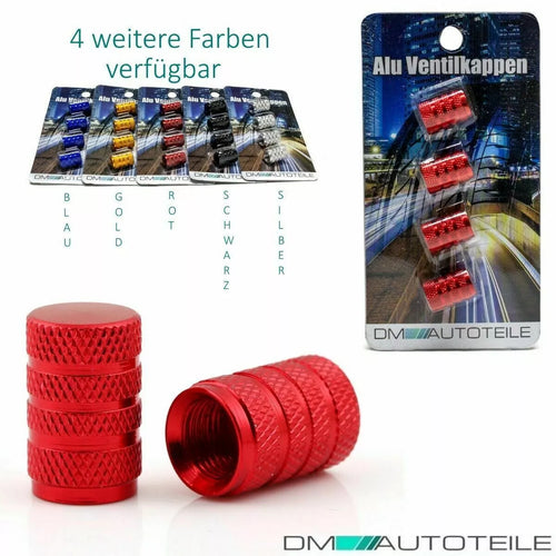 4 Tappi Valvole SET Rosso Ossidato per Valvole Auto Bicicletta Moto Bike