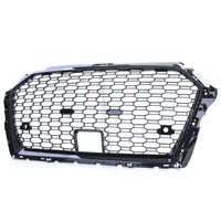 Griglia radiatore sportiva a nido d'ape nera lucida per Audi A3 8V 16-20 + ACC