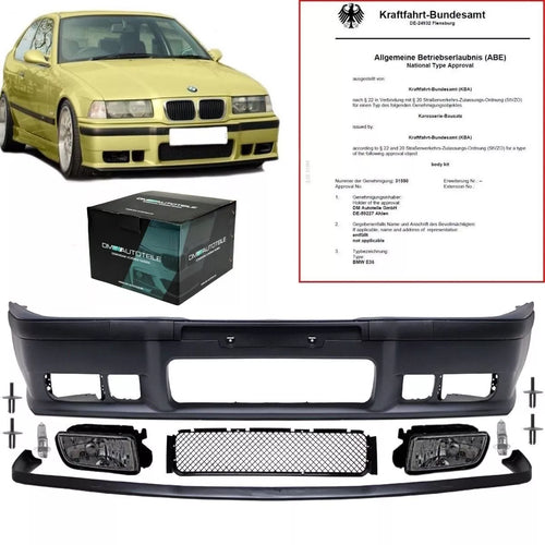 ** paraurti + lama GT + nebbia Nero per BMW E36 anche M3 M + rivetti