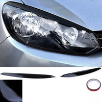 Coppia parafari brutto sguardo nero lucido per VW Golf 6 08-12
