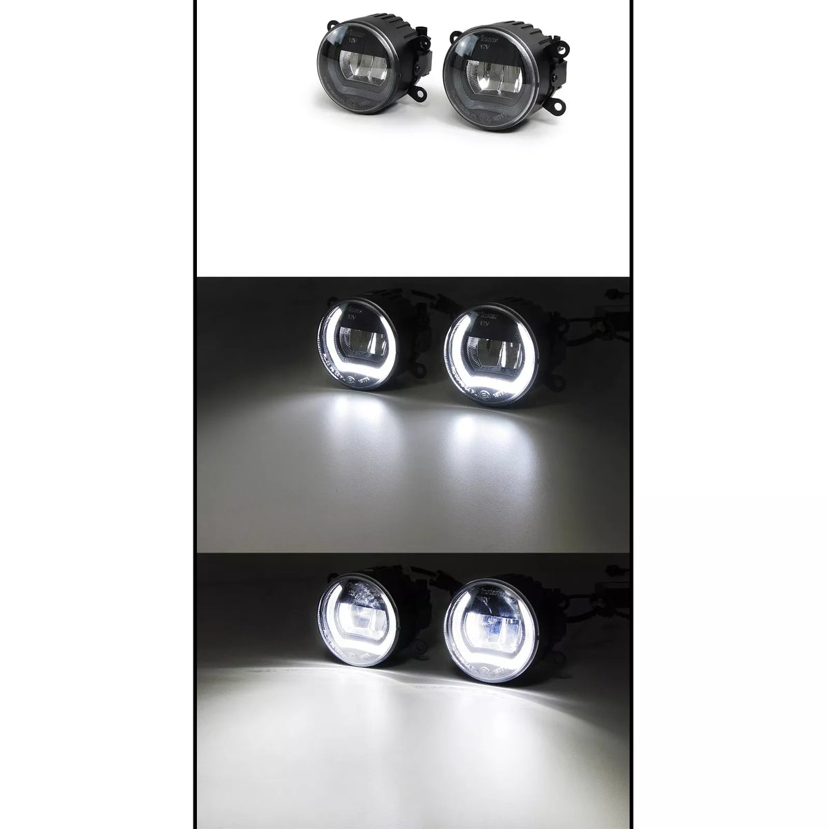 Fendinebbia LED in vetro trasparente con luci diurne per Nissan Navara Note – vista 2