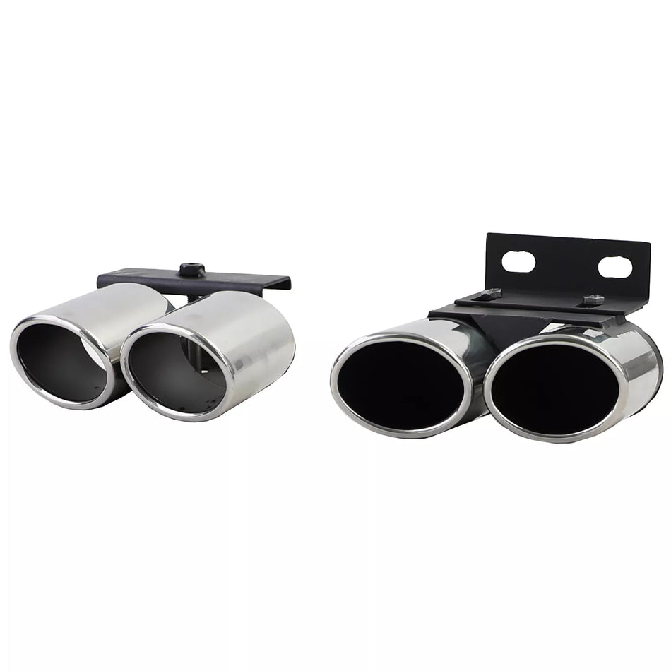 Terminale scarico Trasformazione + Manichino a 4 Tubi per Audi A3 8V 1.4 1.8 2.0