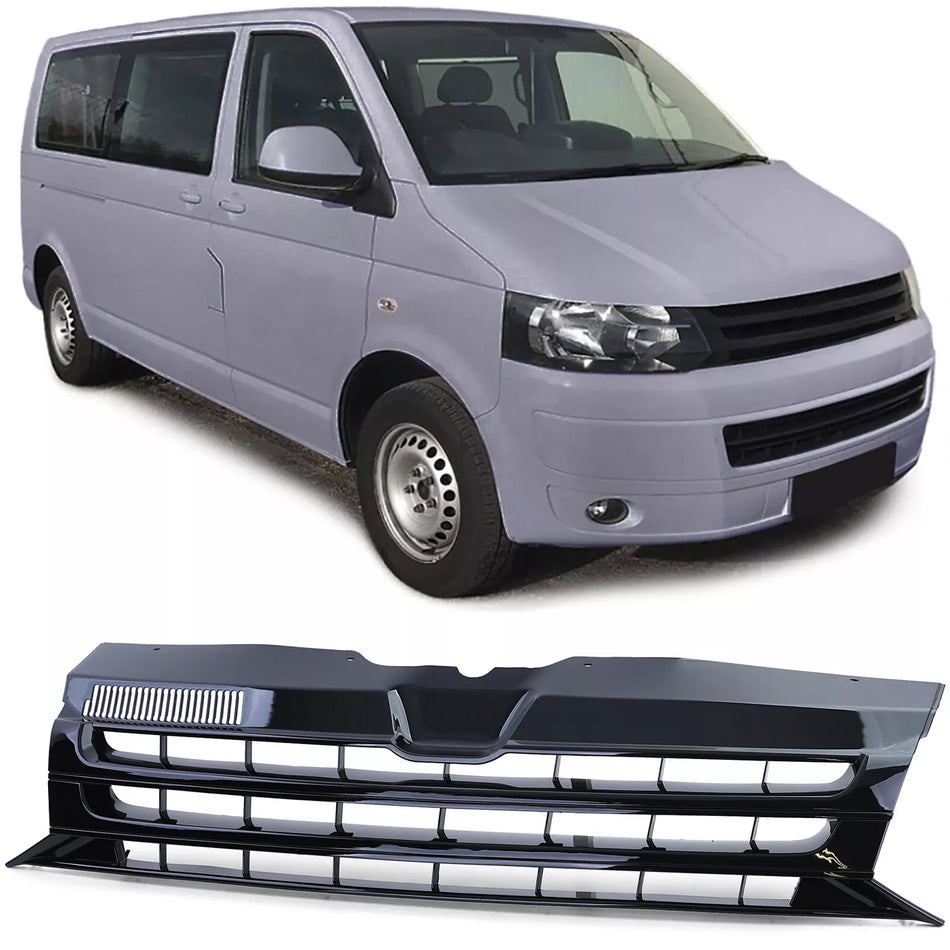 Griglia Sport senza emblema nera lucida adatta per VW Bus T5 Facelift 09-15