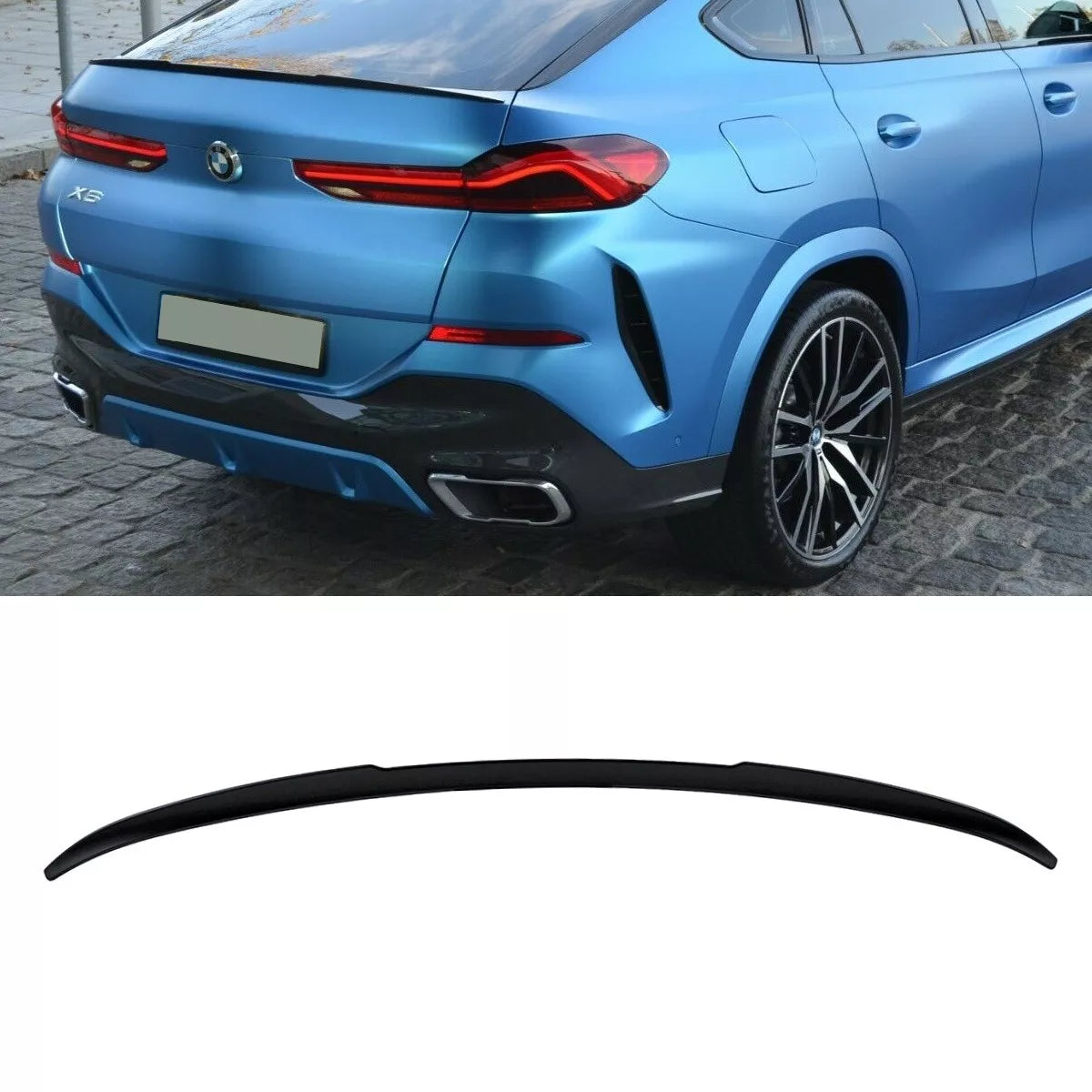Spoiler Posteriore bagagliaio Nero Opaco per BMW X6 G06