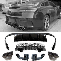 Diffusore + Terminali di Scarico (CROMO) per Mercedes C238 A238 pre-facelift