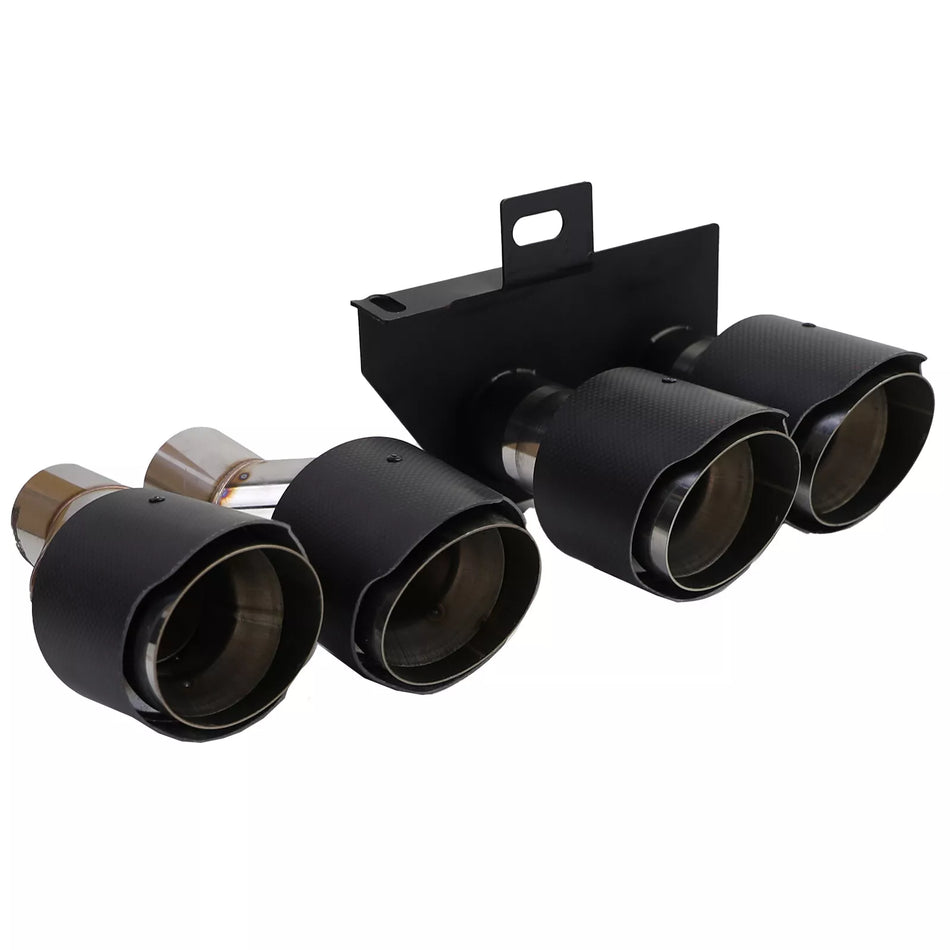 Terminale scarico trasformazione duplex doppio tubo carbonio per BMW F10 F11