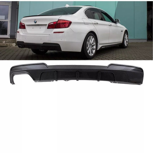 Diffusore effetto carbonio 2 tubi per BMW Serie 5 F10 F11 M Sport