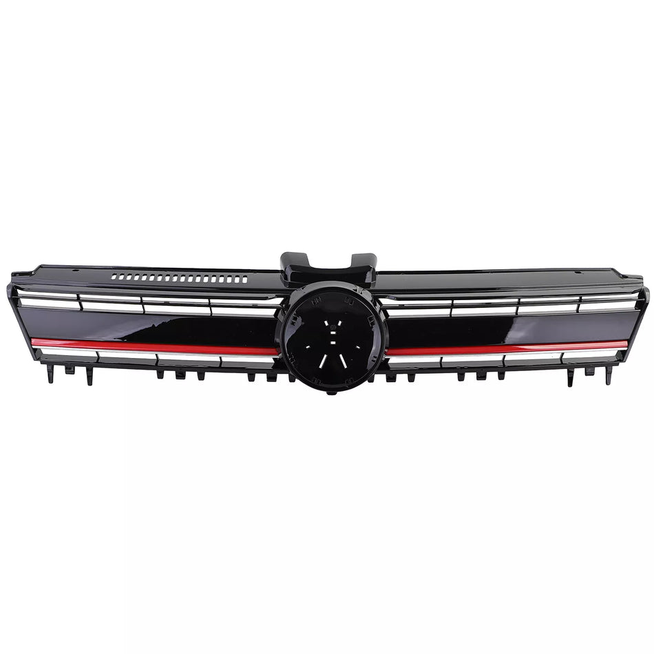 Griglia radiatore Performance Nero + barra rossa per VW Golf 7 + GTI 12-17